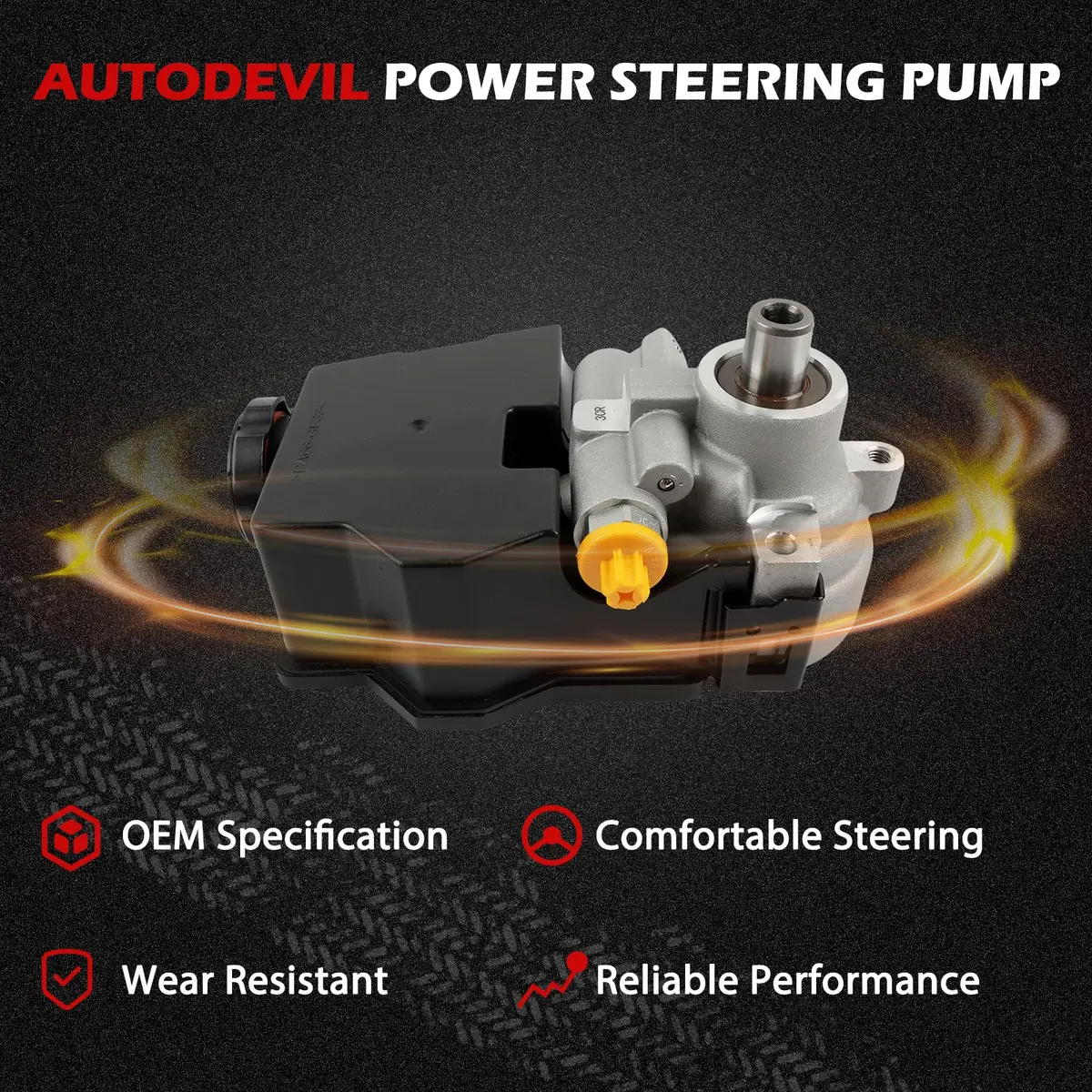 Autodevil Power Steering Pump 20-69849 | Fit for Camaro & Firebird 5.7L V8 1998-2002 | Reservoir Included - view 6
