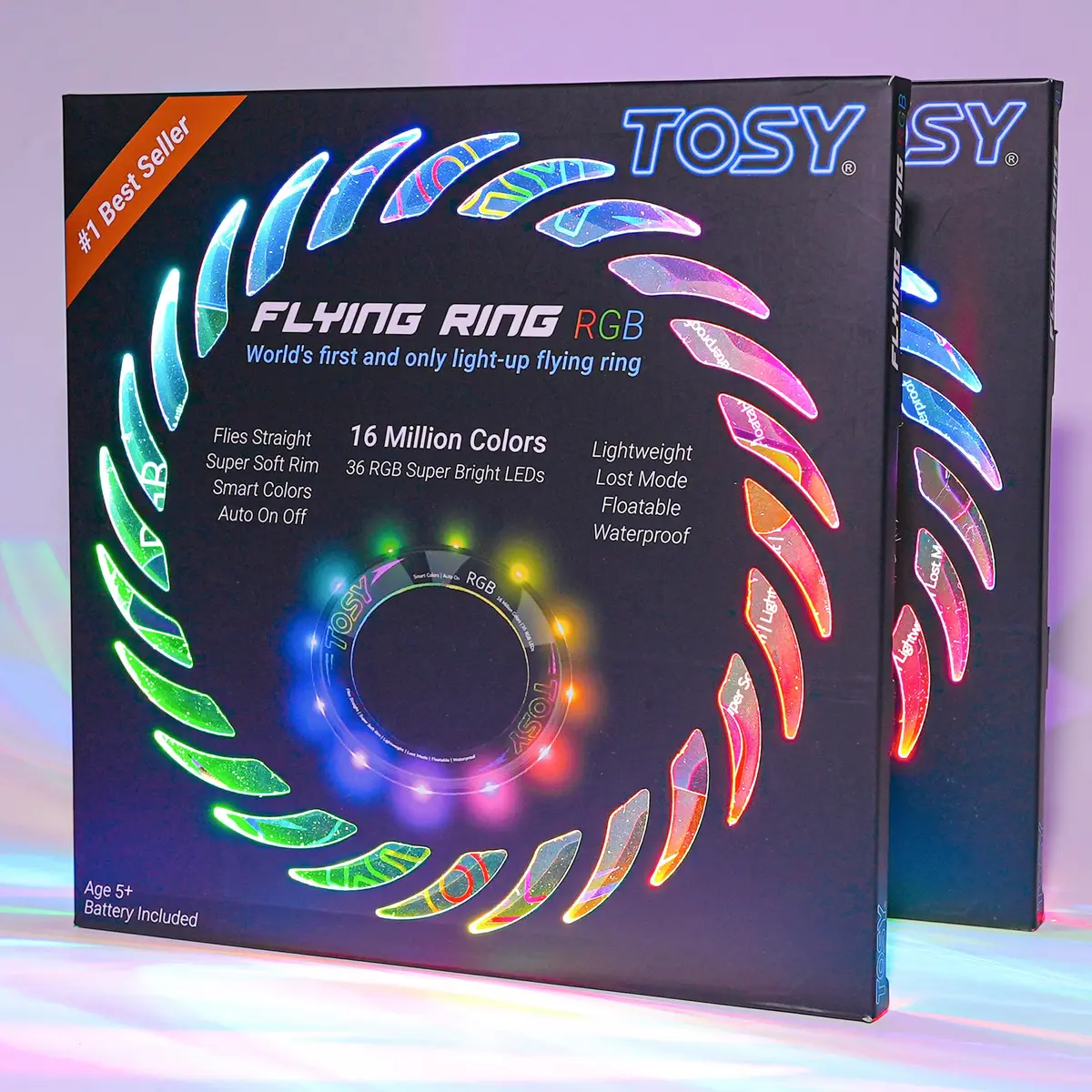 TOSY RGB Flying Ring 2-Pack 24.9cm (9.8") | 36 Smart LEDs & 16 Million Colors - main product image
