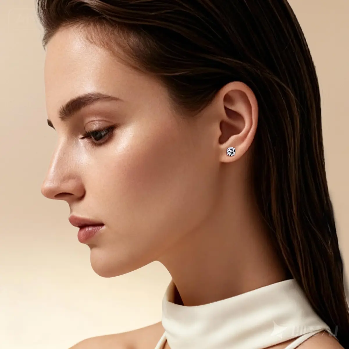 TitanHeart Hypoallergenic Titanium CZ Screw Back Studs Earrings for Women Men | Safe, Lightweight & Long-Lasting - view 2