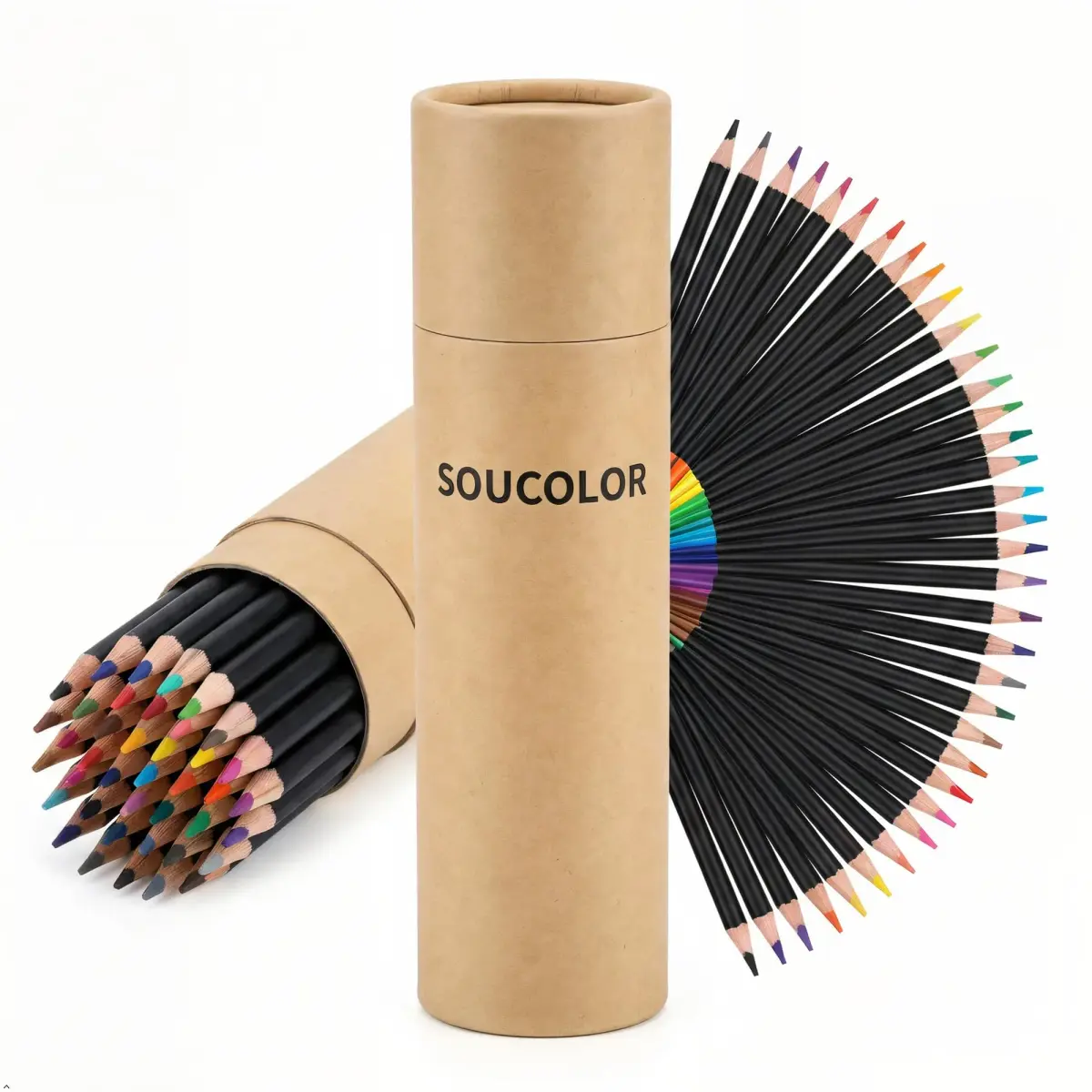 Soucolor 72 Colored Pencils Set with Cylinder Case | Smooth Laydown & Rich Pigment for Adults - main product image