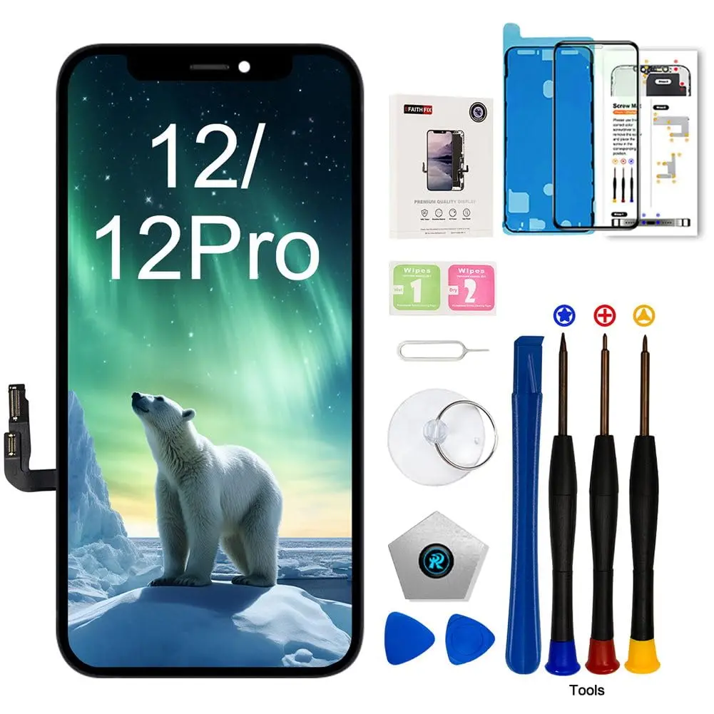 EFAITHFIX iPhone 12/12 Pro Screen Replacement LCD 6.1 inch (15.5 cm) | Incell Display with 3D Touch - main product image