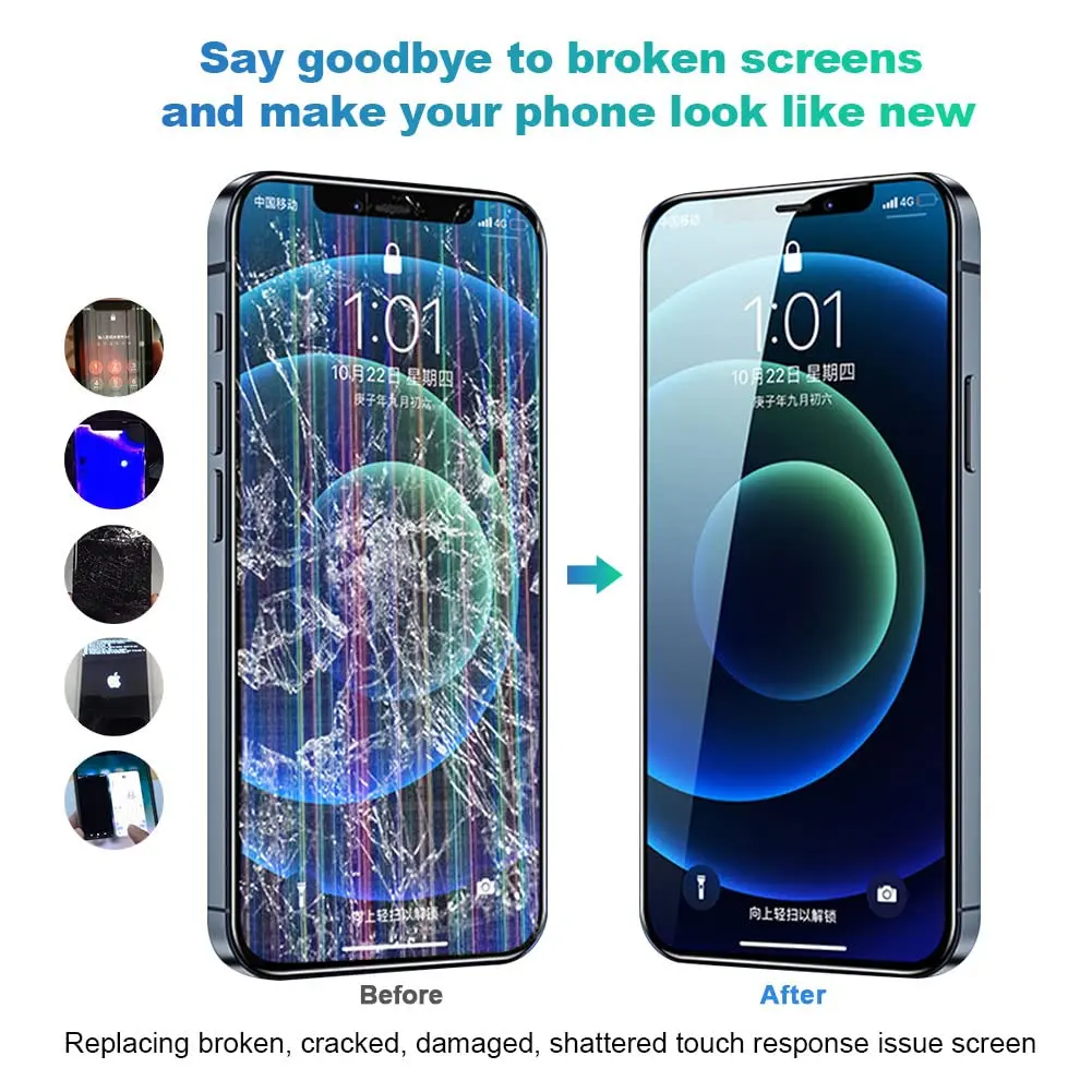 EFAITHFIX iPhone 12/12 Pro Screen Replacement LCD 6.1 inch (15.5 cm) | Incell Display with 3D Touch - view 5