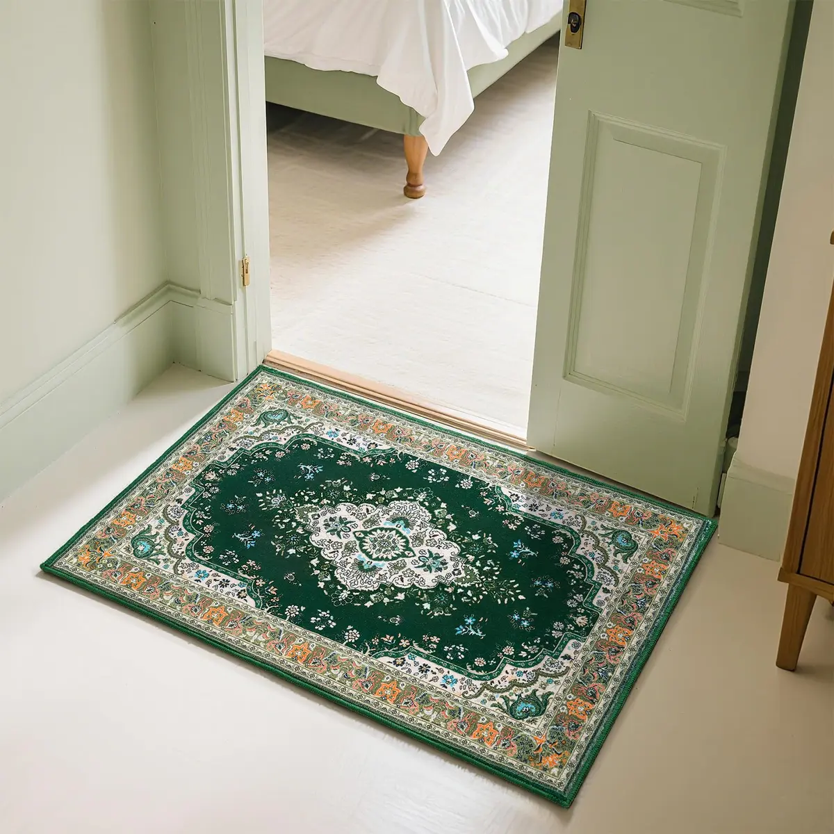 HOMORE 2x3 Area Rug Small Green Rugs for Bedroom, Washable Rug for Entryway - view 5