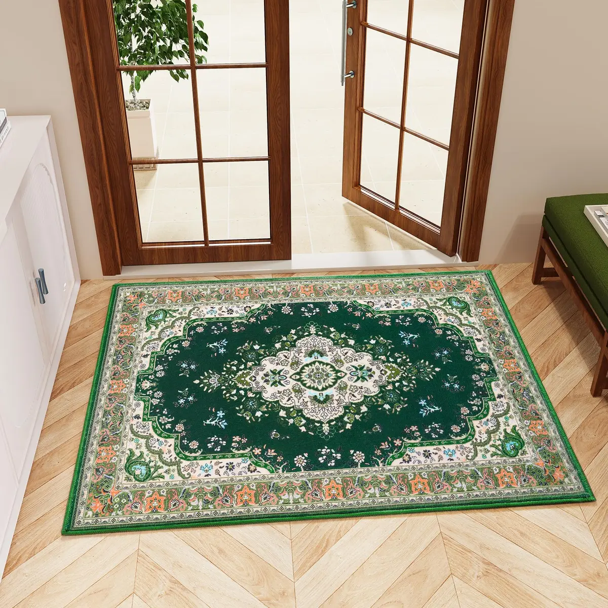 HOMORE 2x3 Area Rug Small Green Rugs for Bedroom, Washable Rug for Entryway - view 6
