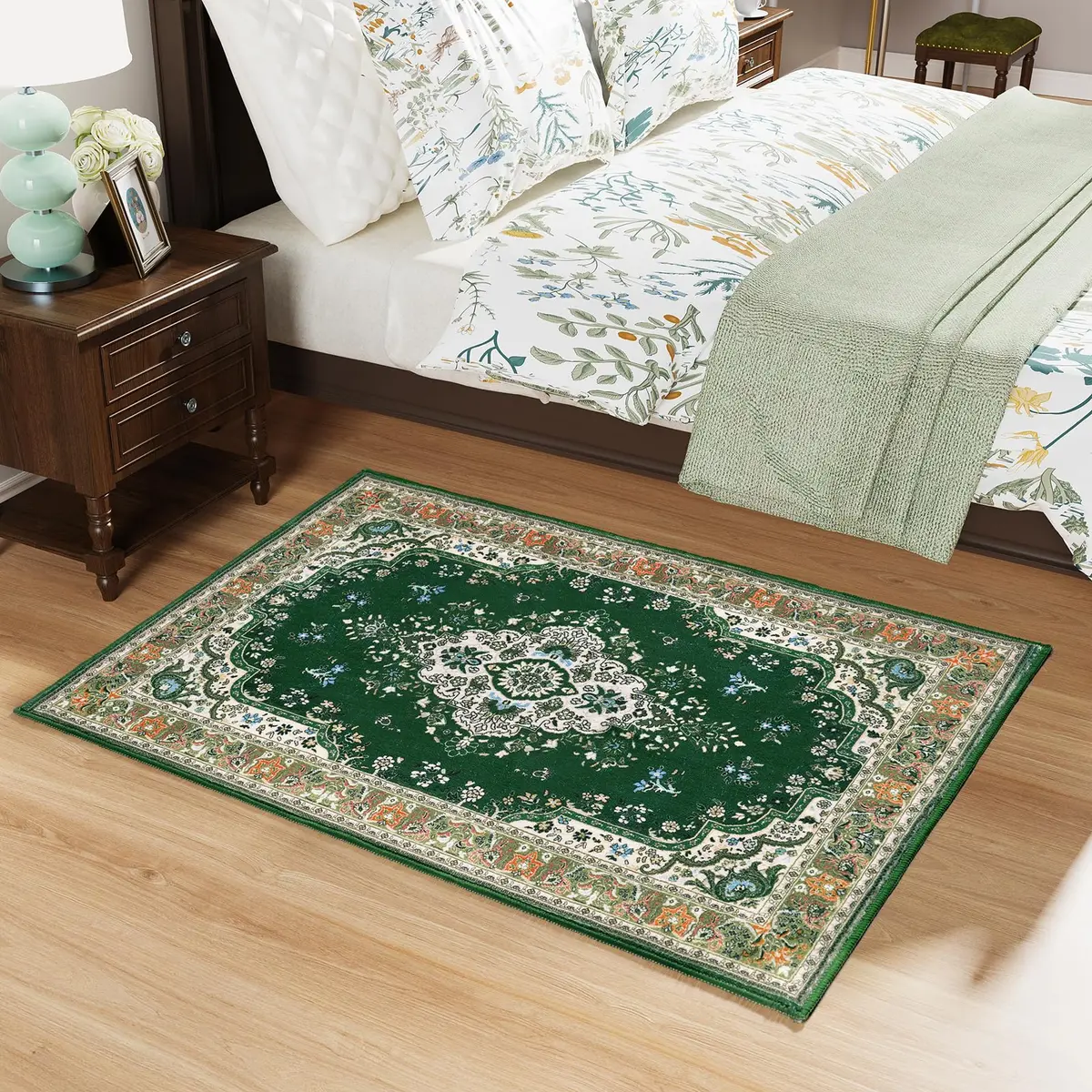 HOMORE 2x3 Area Rug Small Green Rugs for Bedroom, Washable Rug for Entryway - view 8