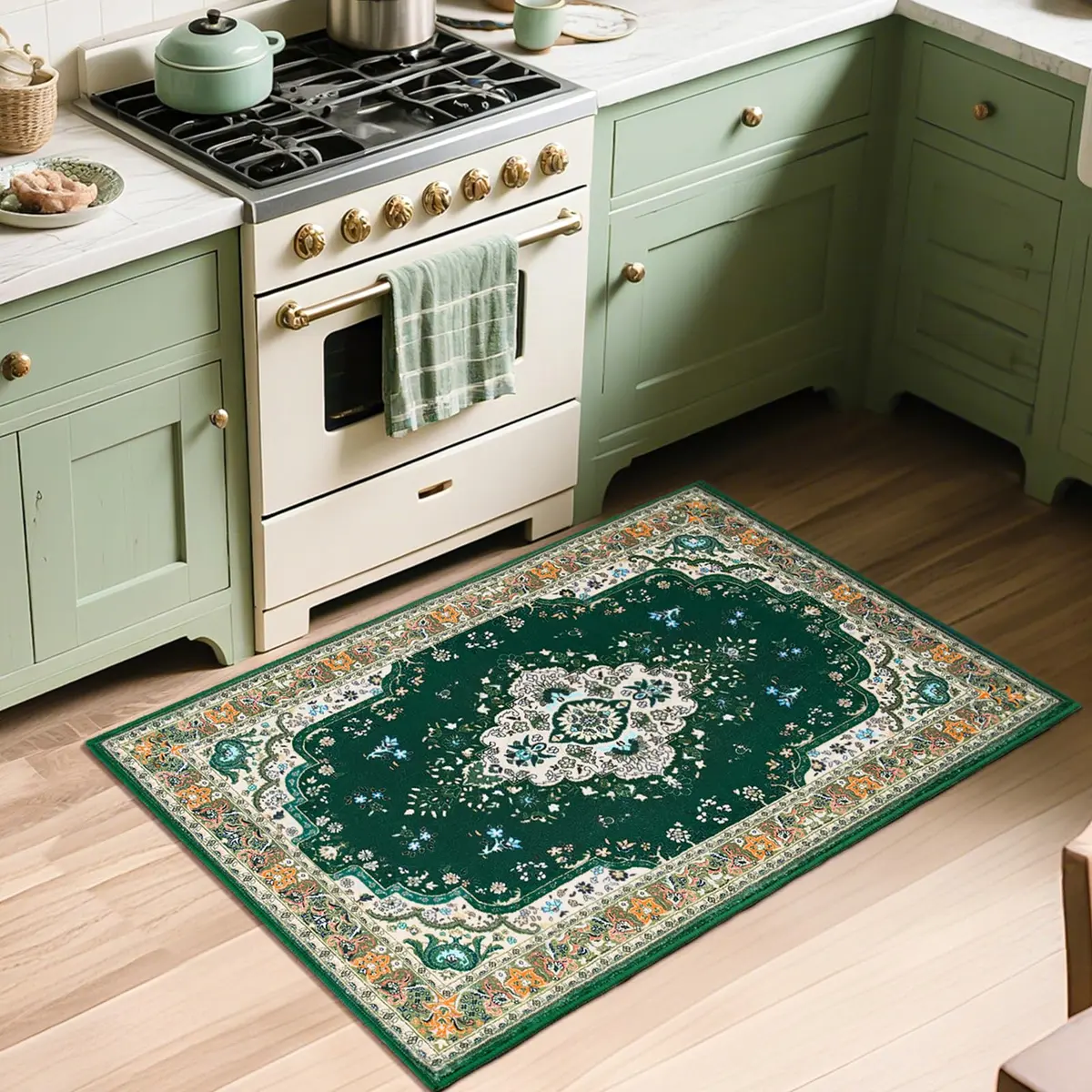 HOMORE 2x3 Area Rug Small Green Rugs for Bedroom, Washable Rug for Entryway - view 4