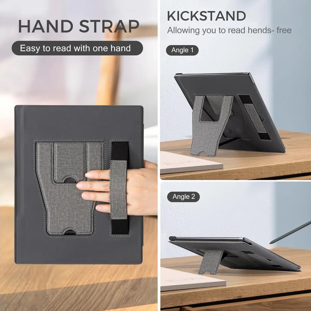 CoBak Stand Case for Remarkable 2 Paper Tablet 10.3" | Protective Book Folio with Hand Strap - view 5
