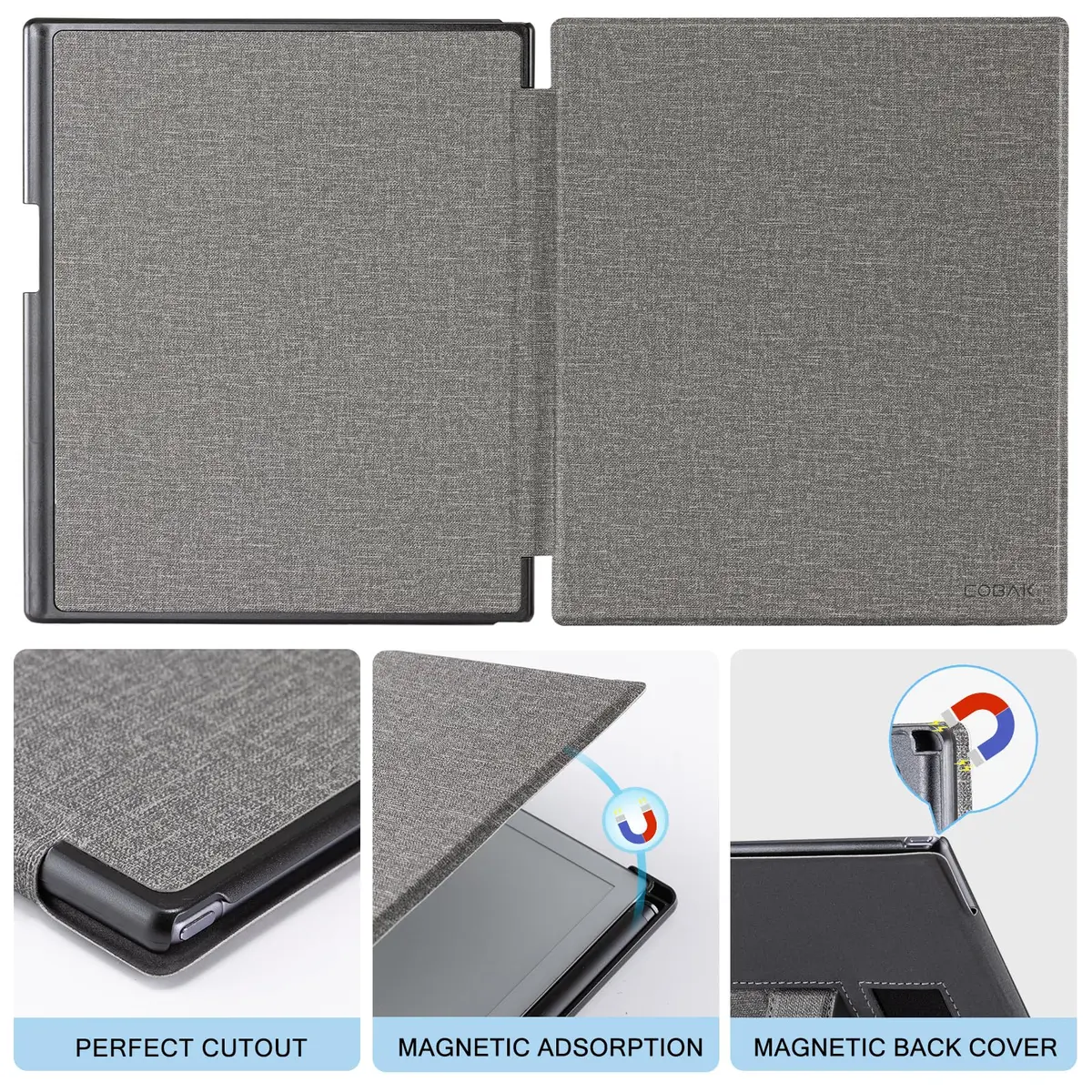 CoBak Stand Case for Remarkable 2 Paper Tablet 10.3" | Protective Book Folio with Hand Strap - view 6