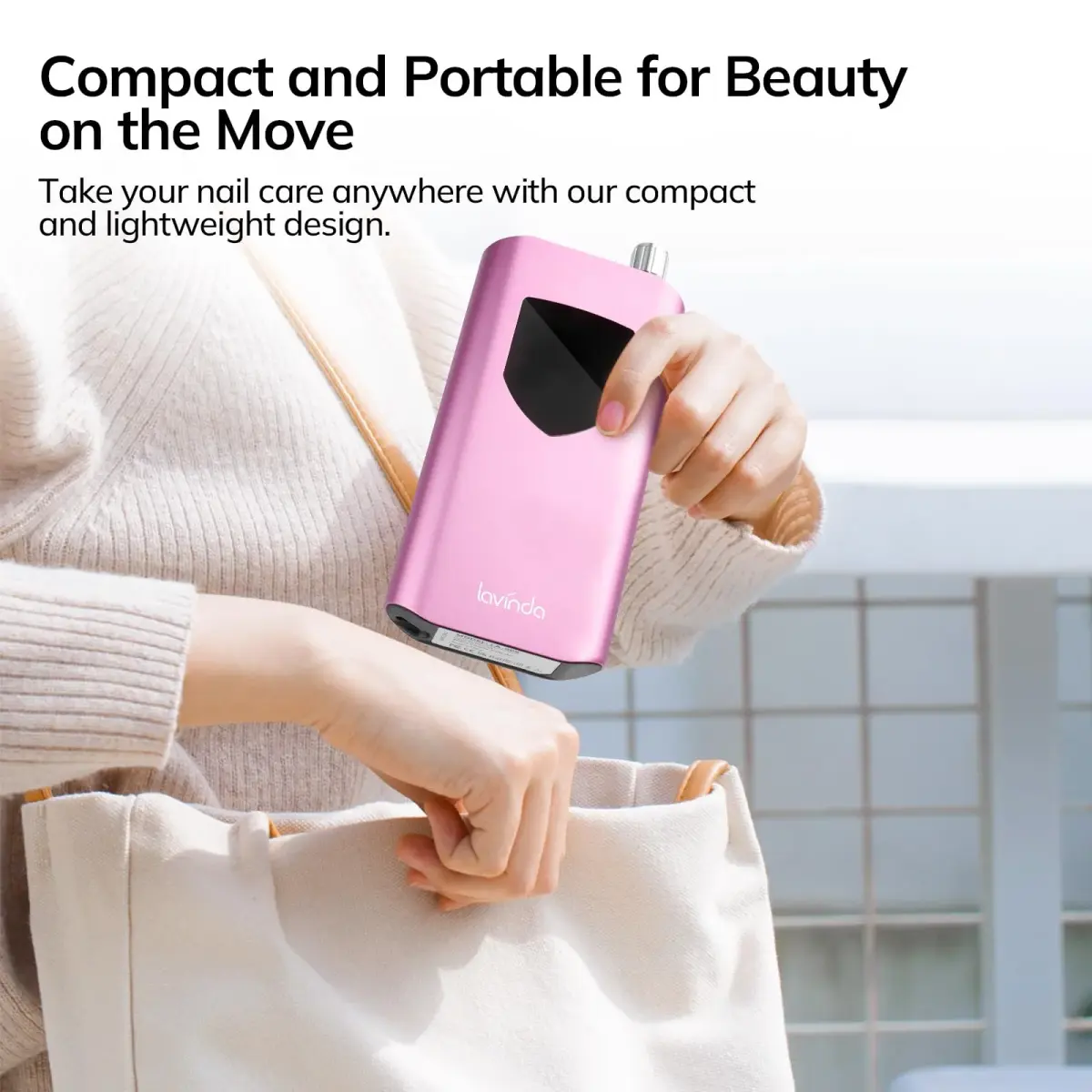 Lavinda Pink Nail Drill 35000 RPM Cordless Rechargeable Efile | Professional Electric Nail File Machine - view 9