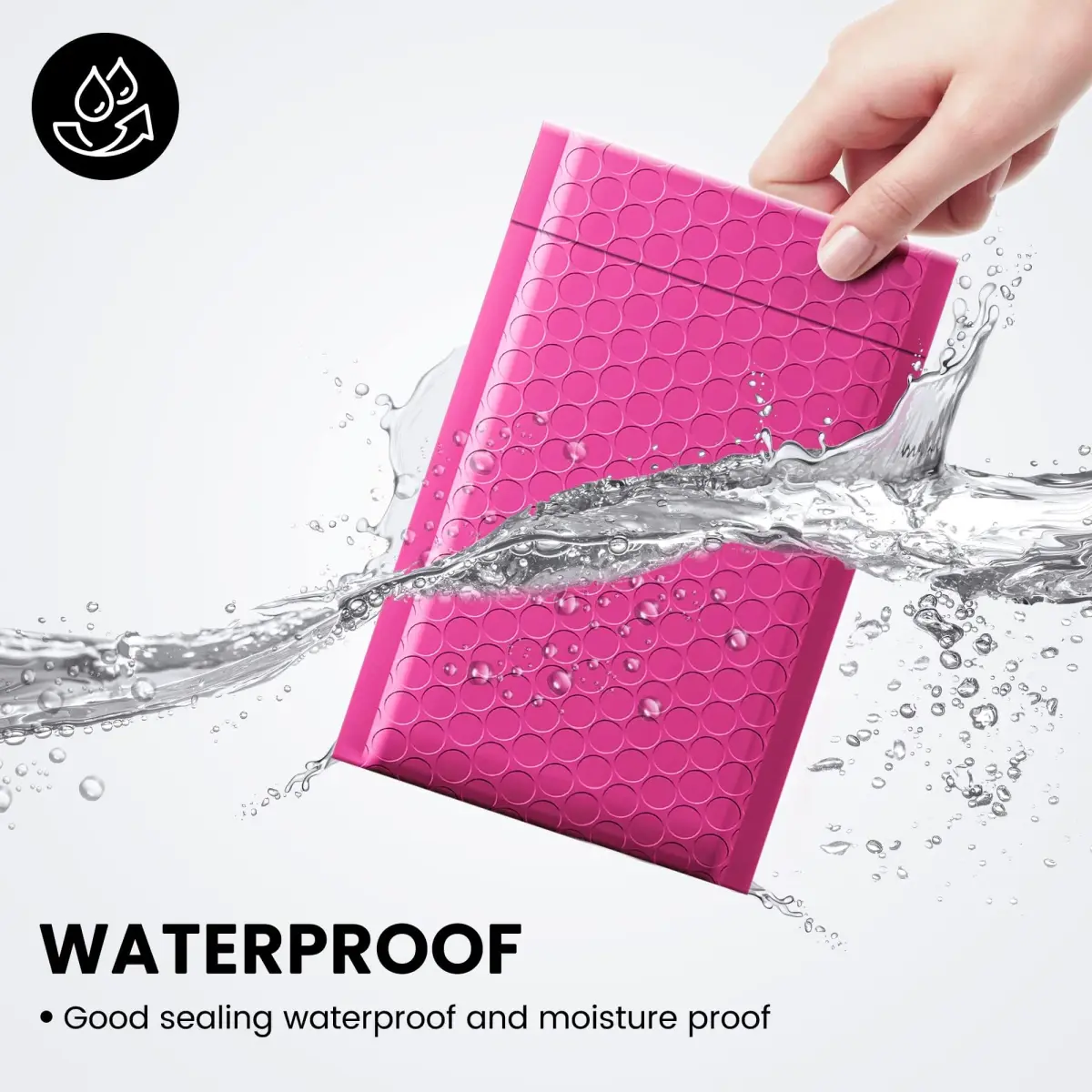 Fuxury Bubble Mailers 4x8 Inch (800 Pack) Pink | Bulk Padded Envelopes for Small Business - view 4