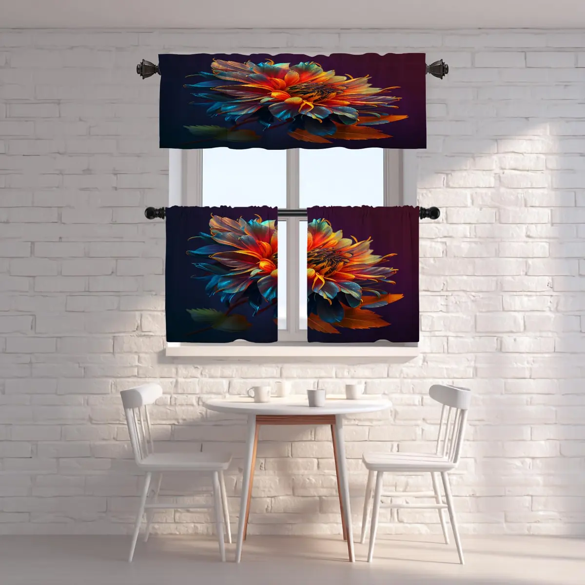 Shrahala Black 2 Pack Curtain | Blackout Thermal Insulated Rod Pocket Window Treatment - view 6