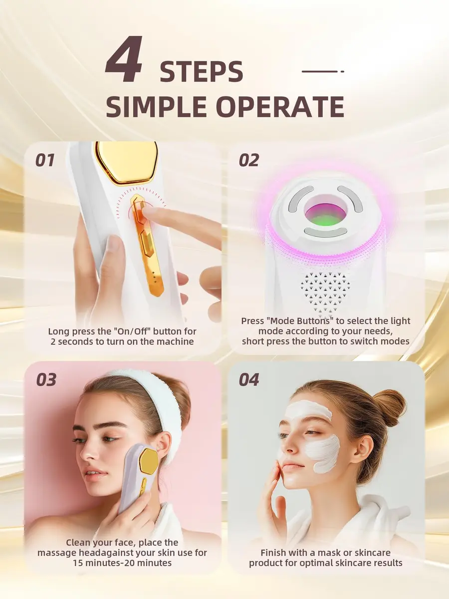 INTEO Microcurrent Facial Machine 2328 | Skin Glow & Anti-Aging (120 chars) - view 5