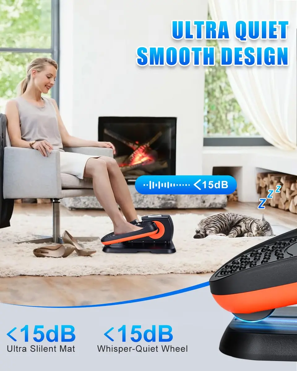 Putnen Under Desk Elliptical Machine, Electric Leg Exerciser for Seniors | 12 Speed Levels, Quiet & Portable - view 5