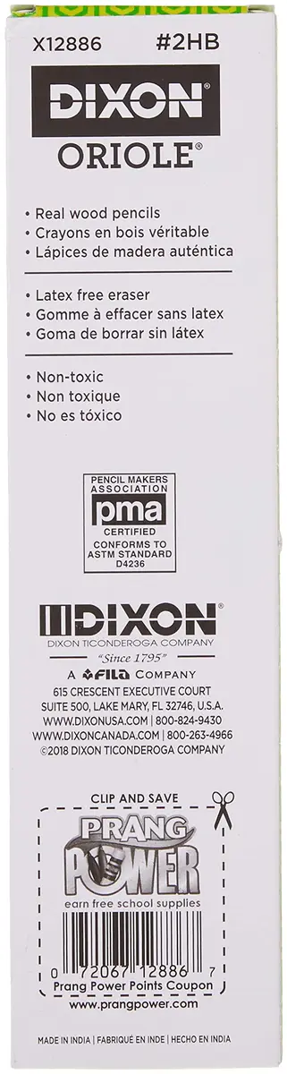 Dixon Oriole Woodcase Presharpened Pencil, HB #2, Yellow, 36 Count | Smooth Writing & Clean Corrections - view 2