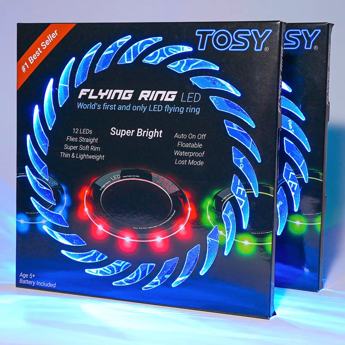 TOSY Flying Ring - 12 LEDs Waterproof & Soft | Auto Light Up for Kids & Teens - main product image