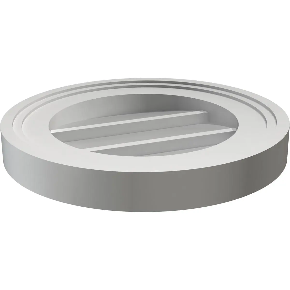 Signature Urethane 12"W x 12"H Round Surface Mount Gable Vent | Non-Functional, Primed Tan - view 5