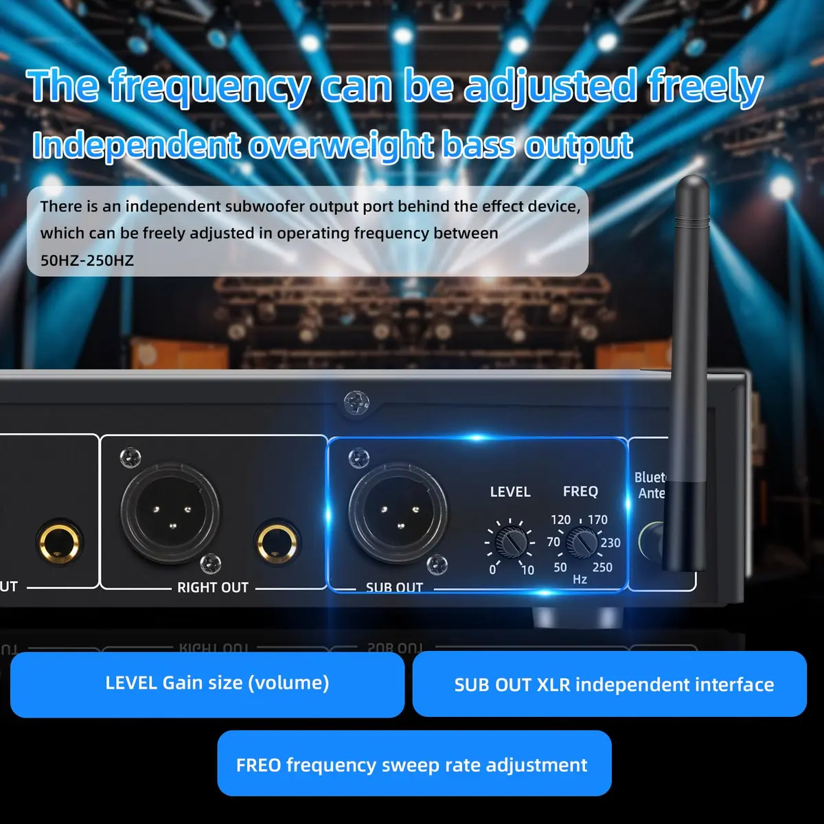 FULODE Home Audio Equalizer 31-Band Digital Spectrum Analyzer | Noise Reduction Rack Mount - view 6