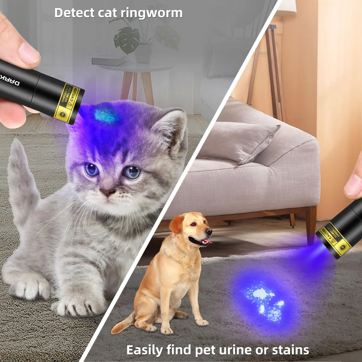 DARKBEAM UV Flashlight 365nm & 395nm Black Light 2 Pack | Dual Wavelength Detection - view 3