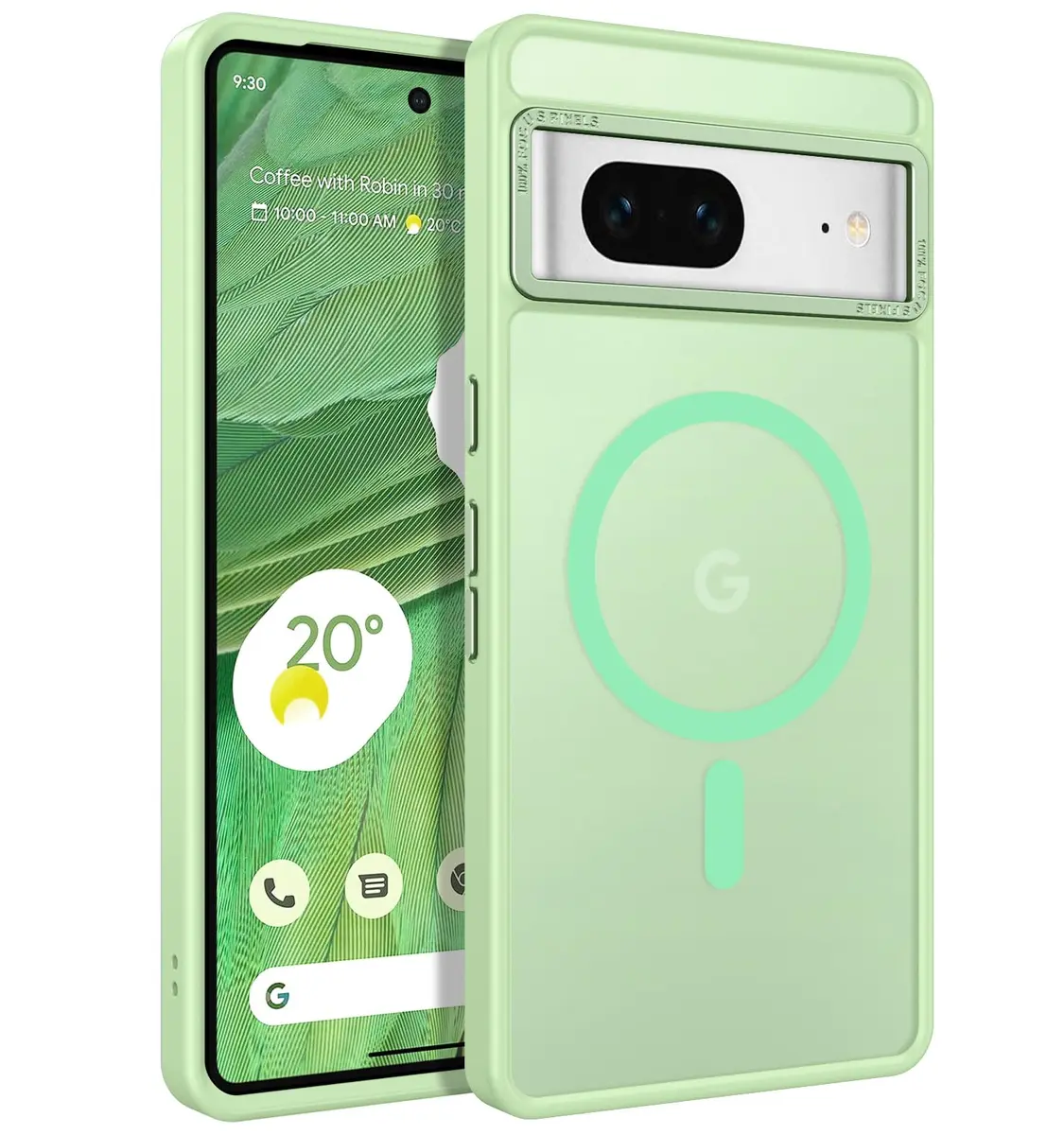 BENTOBEN Google Pixel 7 Case Matcha Green | Slim Shockproof with MagSafe (110 characters) - main product image
