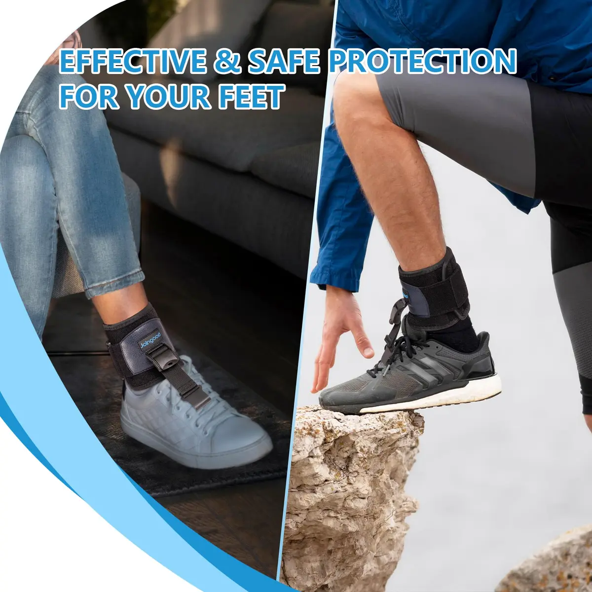 joingood AFO Foot Drop Brace for Walking | Adjustable Support for Drop Foot, Soft & Durable, Fits Left or Right Foot (S/M) - view 5