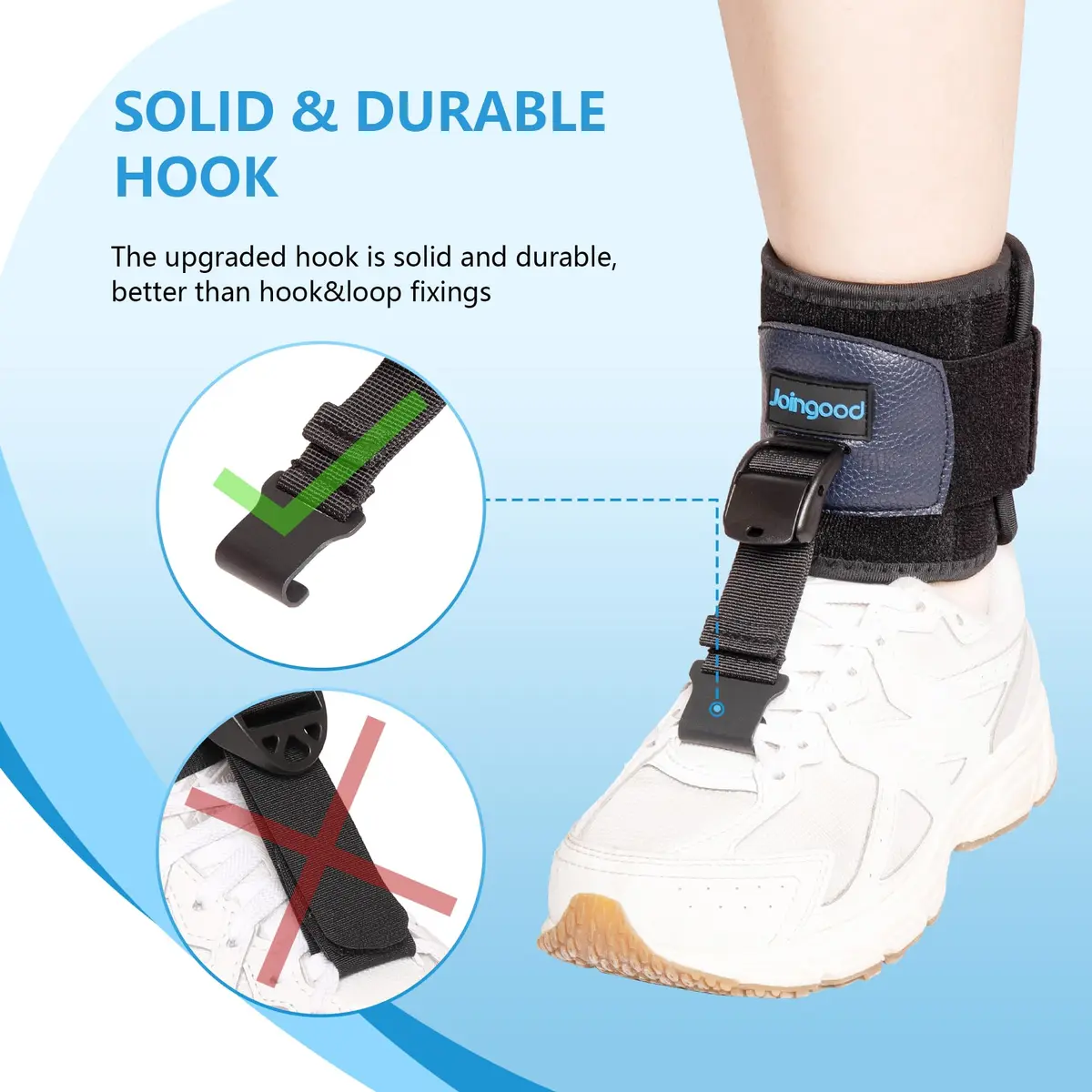 joingood AFO Foot Drop Brace for Walking | Adjustable Support for Drop Foot, Soft & Durable, Fits Left or Right Foot (S/M) - view 2