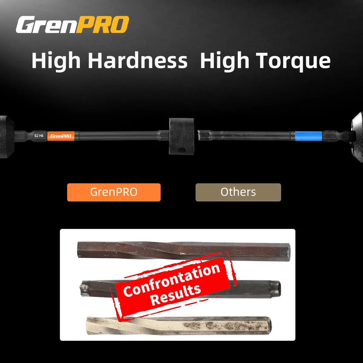 GRENPRO Allen Wrench Drill Bit Set, 22PCS 4-Inch Metric & SAE Impact Bits | 1/4" Hex Shank for Impact Drivers - view 2