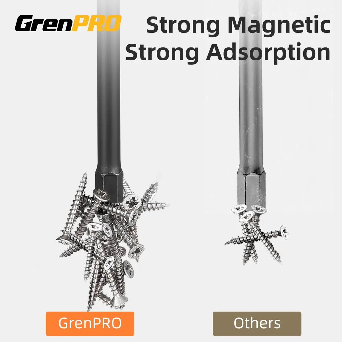 GRENPRO Allen Wrench Drill Bit Set, 22PCS 4-Inch Metric & SAE Impact Bits | 1/4" Hex Shank for Impact Drivers - view 3