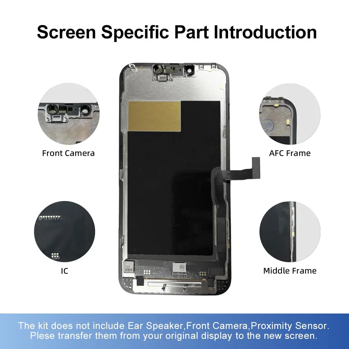 SIMDOG iPhone 13 Pro Screen Replacement Kit 6.1 inch | Full HD LCD & 3D Touch Assembly with Repair Tools - view 6