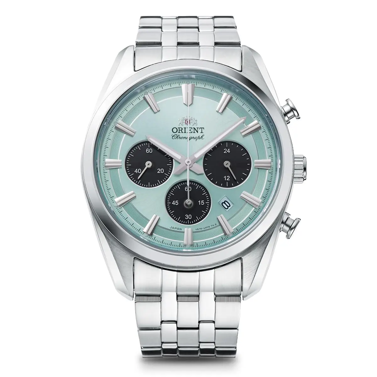 Orient Solar-Powered Men's Wristwatch 40mm Stainless Steel Sky Blue | Chronograph & Accurate (110-120 chars) - main product image