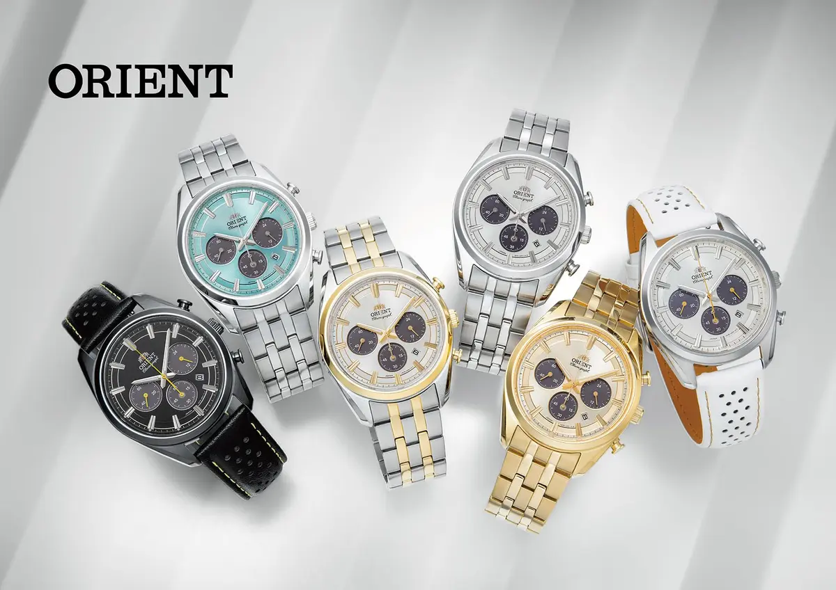 Orient Solar-Powered Chronograph Wristwatch 40mm Stainless Steel White | Sporty & Dressy - view 2
