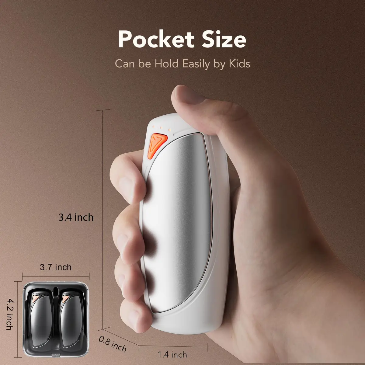 COTOP Rechargeable Hand Warmers 2 Pack | 24H Ultra-Long Battery, Charging Case, Portable, Dual-Sided, AI Smart Control, Gift for Outdoors - view 6