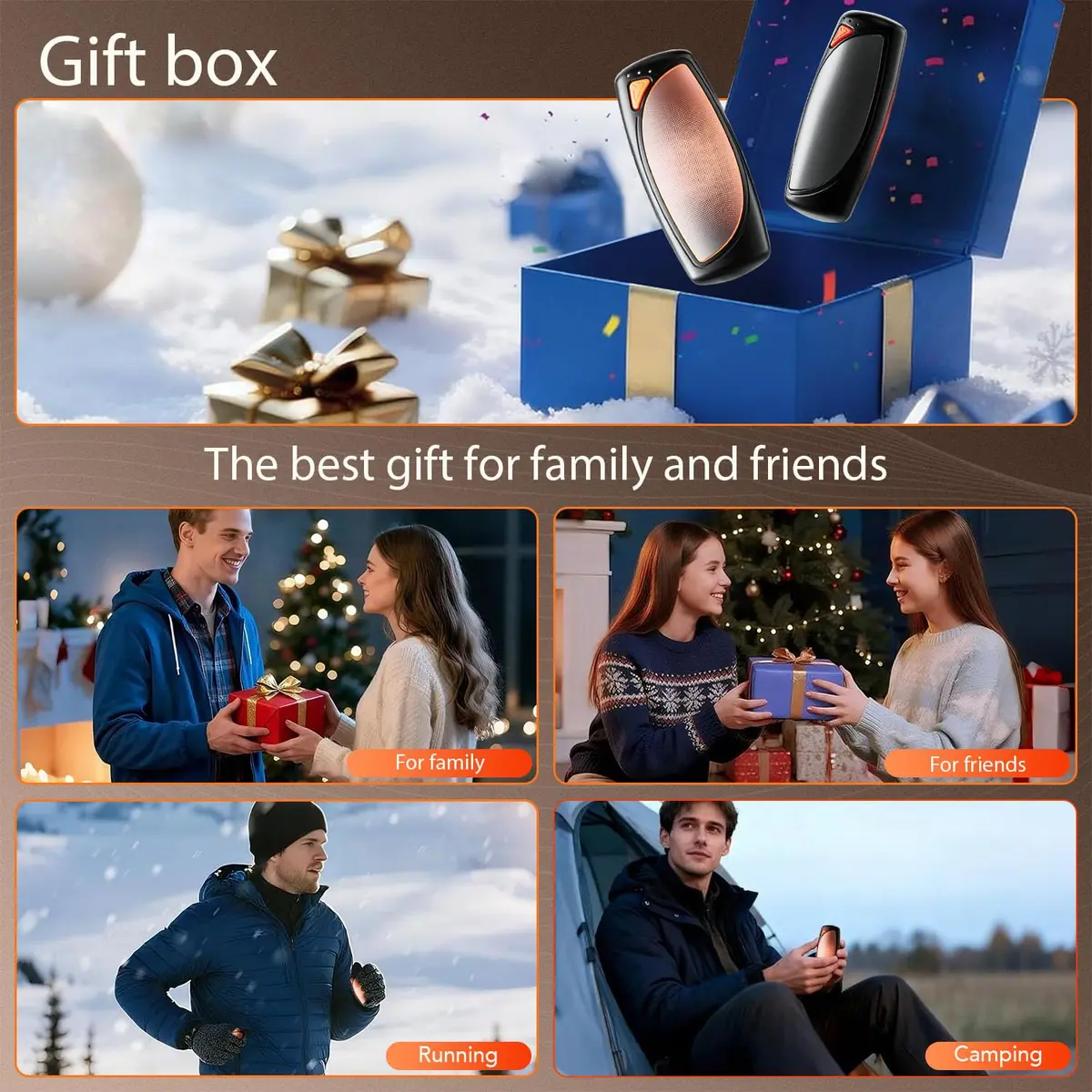 COTOP Rechargeable Hand Warmers 2 Pack | 24H Ultra-Long Battery, Charging Case, Portable, Dual-Sided, AI Smart Control, Gift for Outdoors - view 8