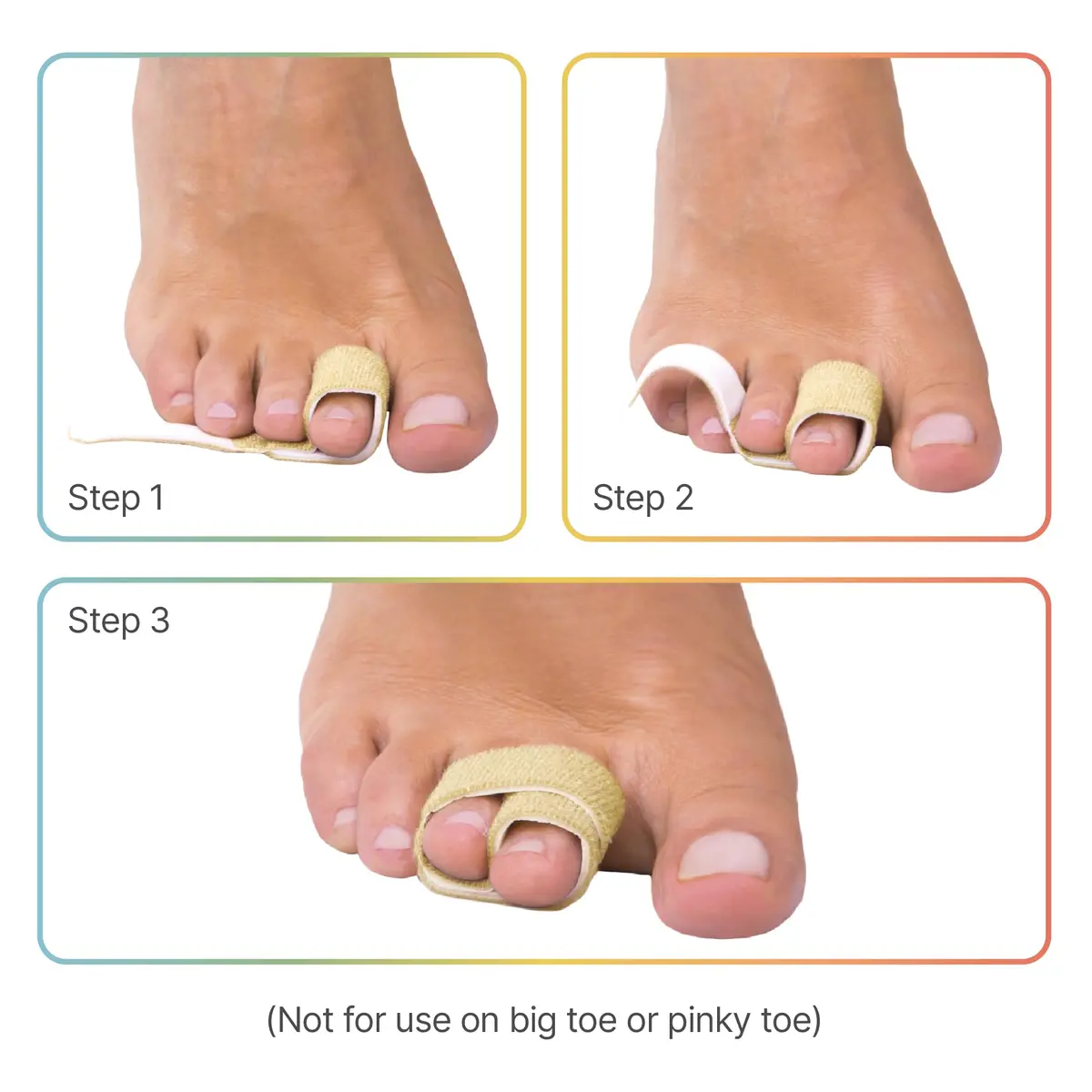 ZenToes Hammer Toe Straightener, Broken Toe Splint & Buddy Wraps, 4 Ct | Firm Support Beige - view 8