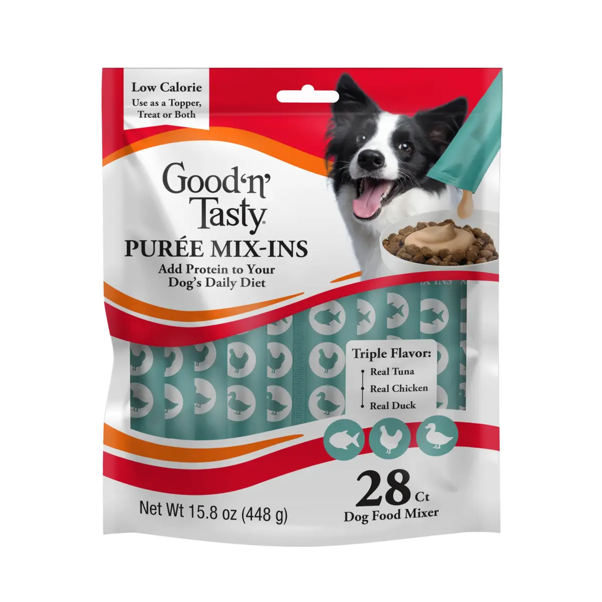 Good ‘N’ Tasty Puree Mix-Ins Dog Food Topper 28 Count | Flavorful Hydrating Treats for Dogs - main product image
