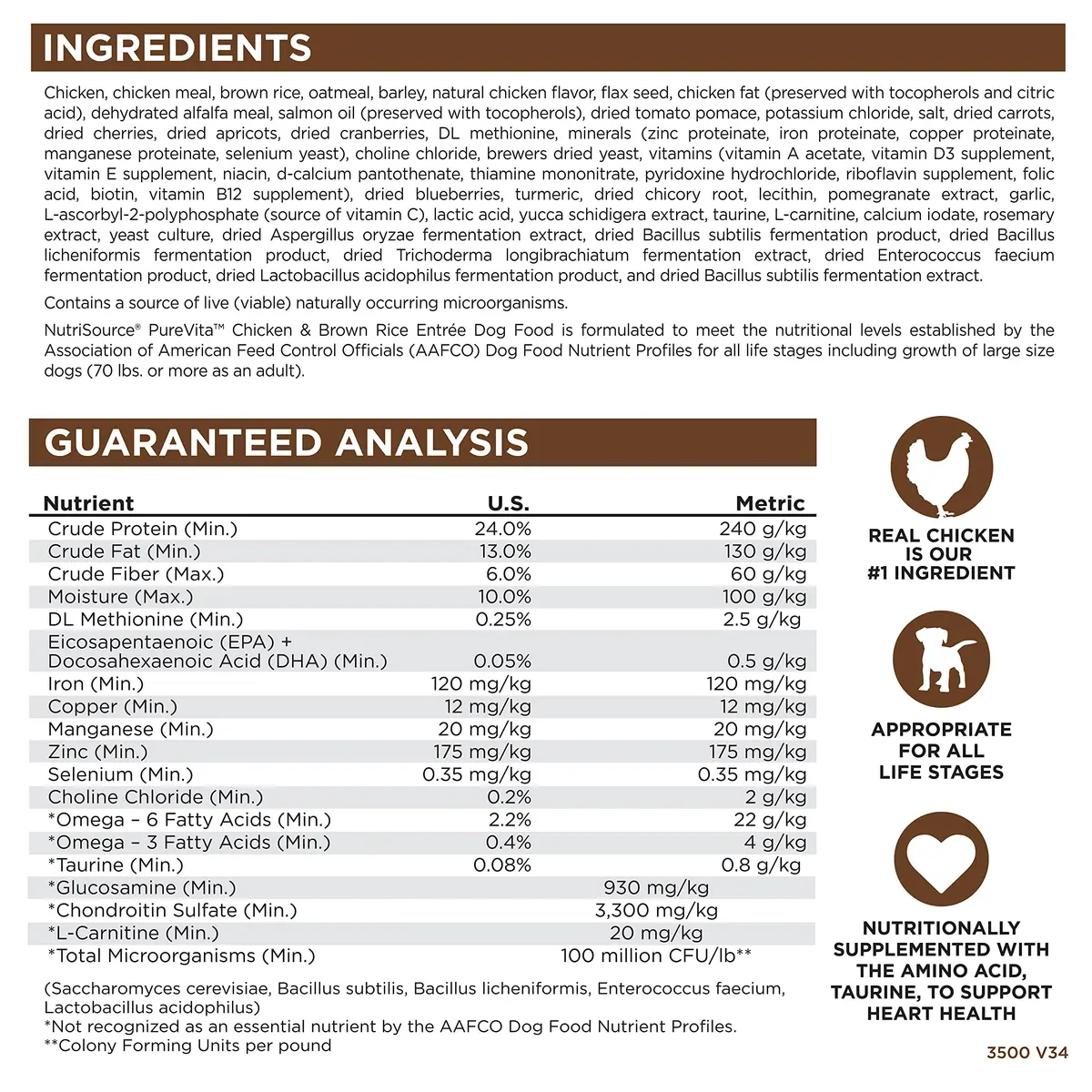 NutriSource Pure Vita Dry Dog Food Chicken & Brown Rice 12LB | Limited Ingredient Diet for All Life Stages - view 7
