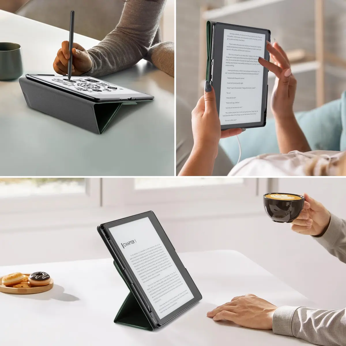 CoBak Emerald PU Leather Case for Tablet Reader 10.2" (2022/2024) with Pen Holder | Auto Sleep Wake - view 7