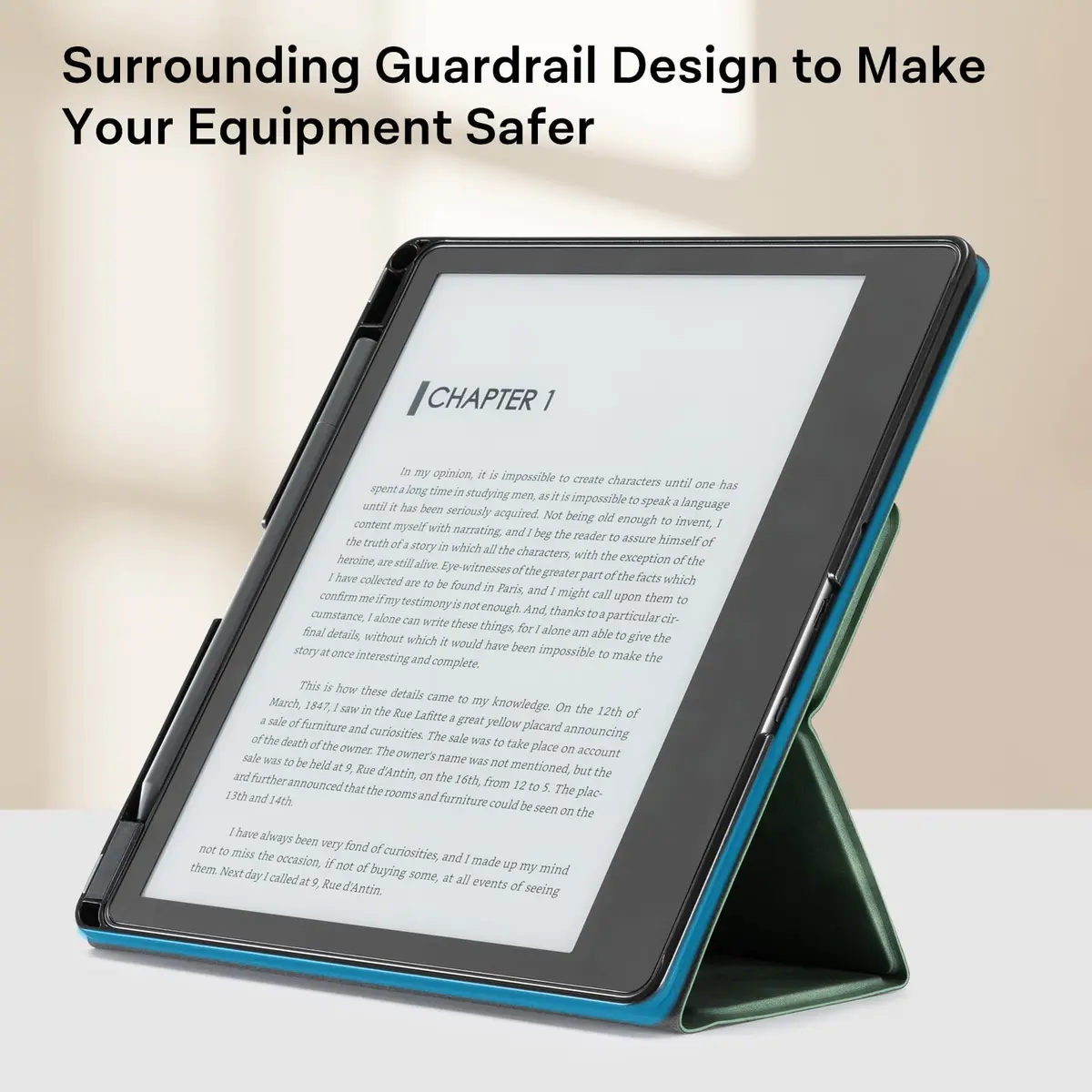 CoBak Emerald PU Leather Case for Tablet Reader 10.2" (2022/2024) with Pen Holder | Auto Sleep Wake - view 4