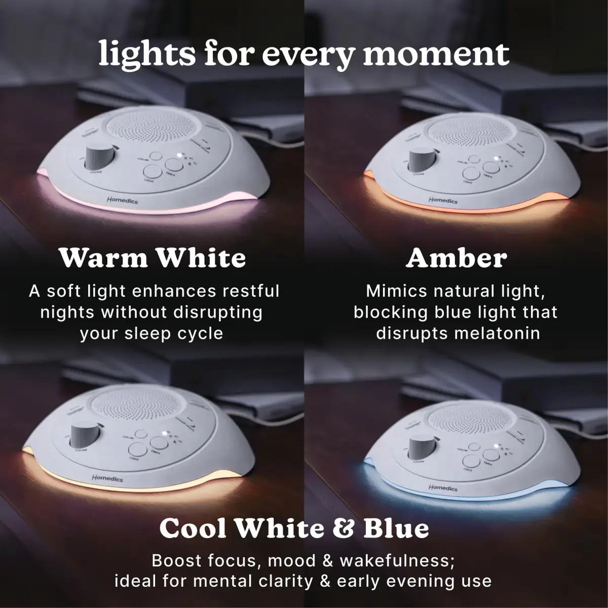 Homedics Sleep Better Portable Sound Machine with Night Light, 12 Soothing Sounds, 25ml (0.811 Fl Oz) | Ideal for Travel & Baby Sleep - view 6