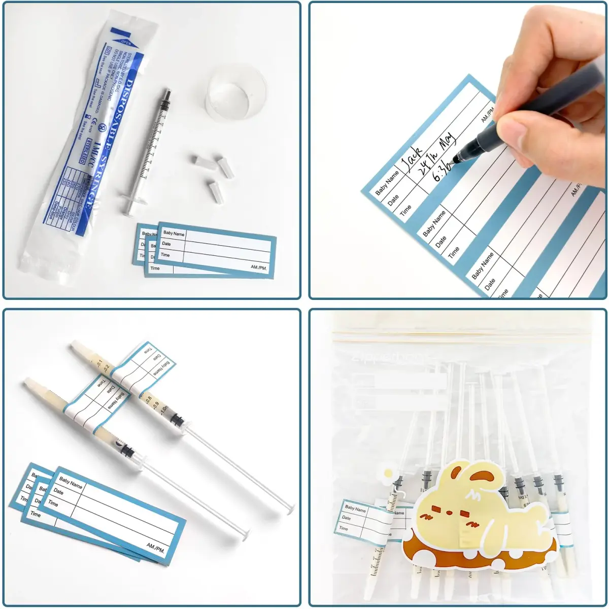 Kid2Kit 1mL Colostrum Collection Syringe Kit 100 Count | Sterile, BPA-Free, Includes Measuring Cup & Storage Bags - view 4