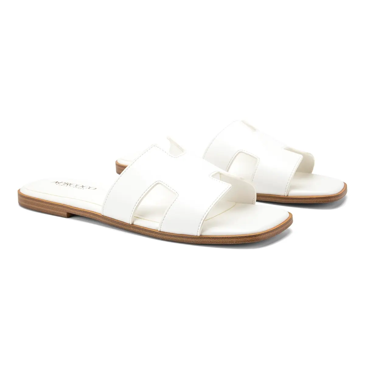AprCoco Women's Classic H-Band Flat Sandals Size 7.5 (23.5cm) | Comfortable Memory Foam Insole - view 6