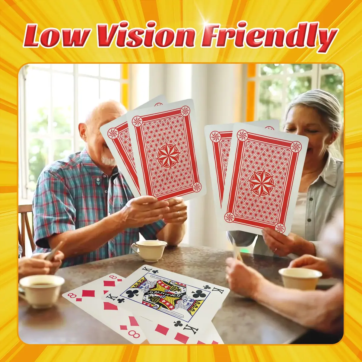 SeptCity Jumbo Playing Cards, Super Big Giant Game (1 Pack) (16 Times) | Oversized Cards for Fun & Decoration - view 4
