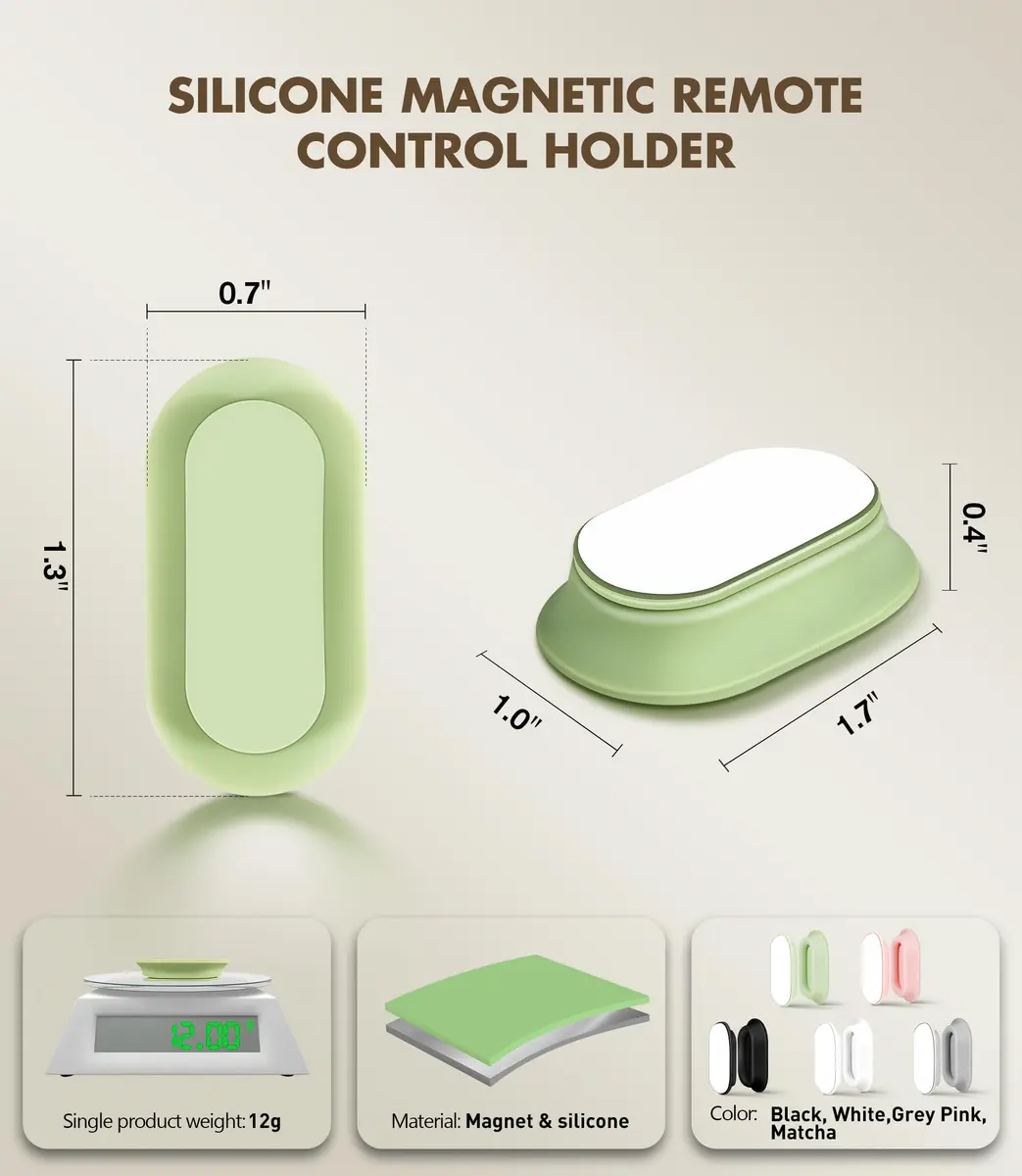 Nearockle Magnetic Remote Control Holder Wall Mount - 5 Pack | Strong N52 Magnet Adsorption - view 2