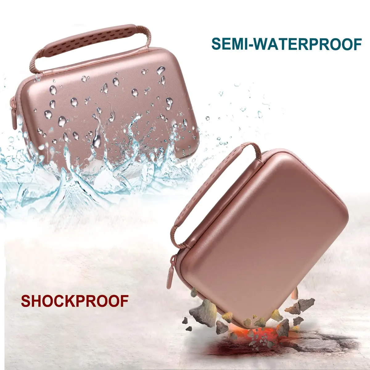 L LTGEM Camera Case for Sony ZV-1F/ZV-1/ZV-1 II | Shockproof & Water-Resistant Rose Gold - view 8