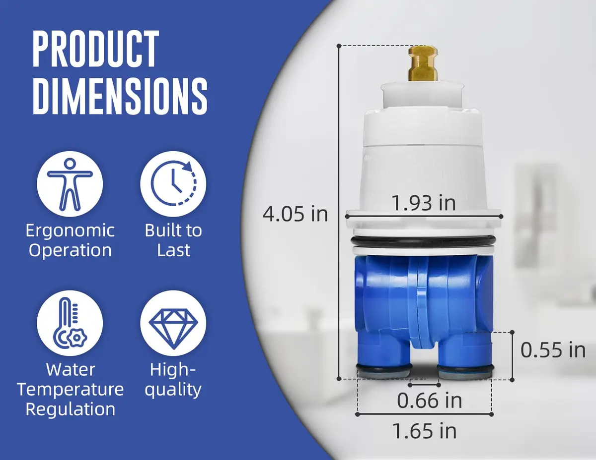 Sxtrrdnary RP19804 Shower Cartridge Compatible with Delta 1300/1400 Series | Pressure-Balanced Safety (110-120 chars) - view 8
