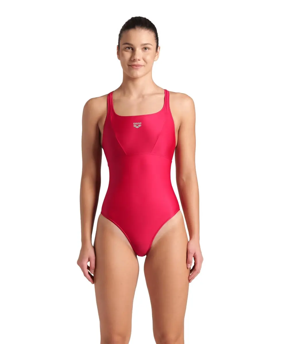 ARENA Feel Women's Solid Swimsuit Control Pro Back B Inner Bra Comfortable One Piece Stylish Ladies Bathing Suit, US Size 42 | Supportive & Quick-Drying - main product image