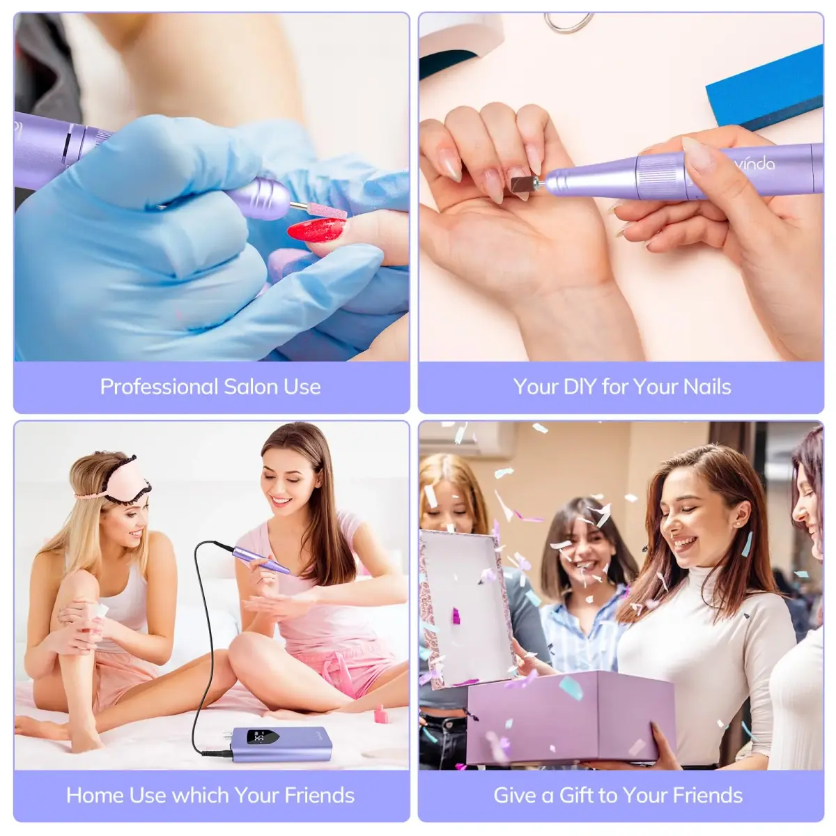 Lavinda Professional Nail Drill 35000 RPM Cordless Efile | Smooth Aluminum Alloy Handpiece - view 8