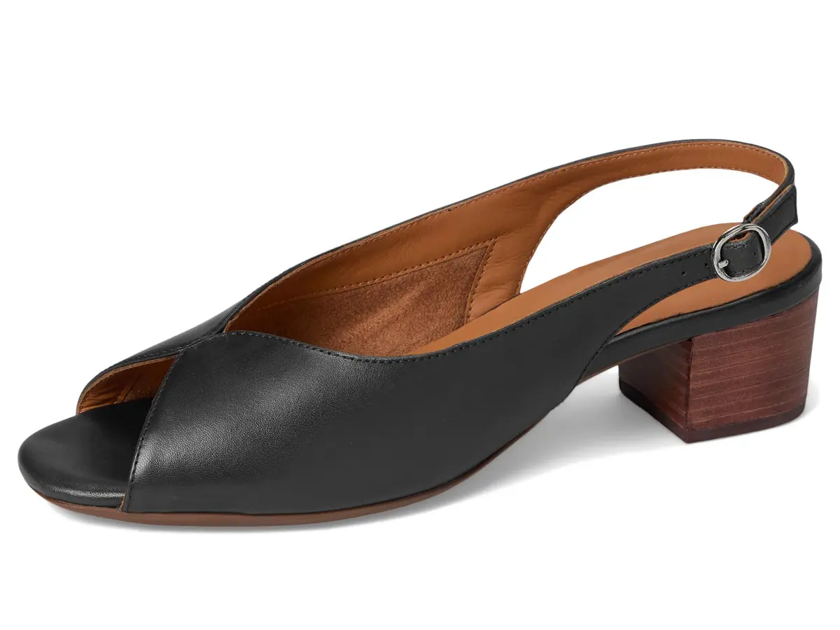 SoftWalk Lakewood Sandal Navy 12 Medium | Leather Dressy Heel with Adjustable Buckle - view 9