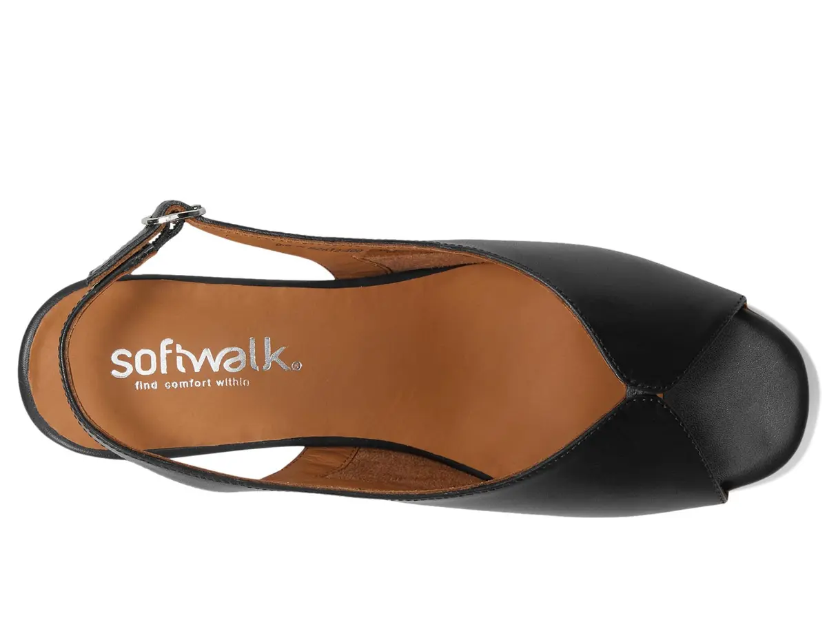 SoftWalk Lakewood Sandal Navy 12 Medium | Leather Dressy Heel with Adjustable Buckle - view 2