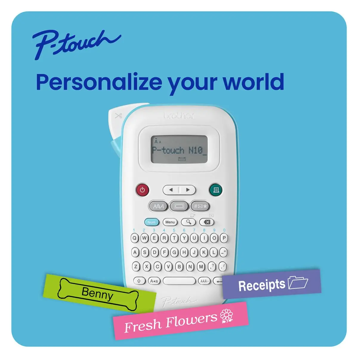 Brother P-Touch PT-N10 Personal Label Maker | Prints 12mm Wide Color Tapes - view 2