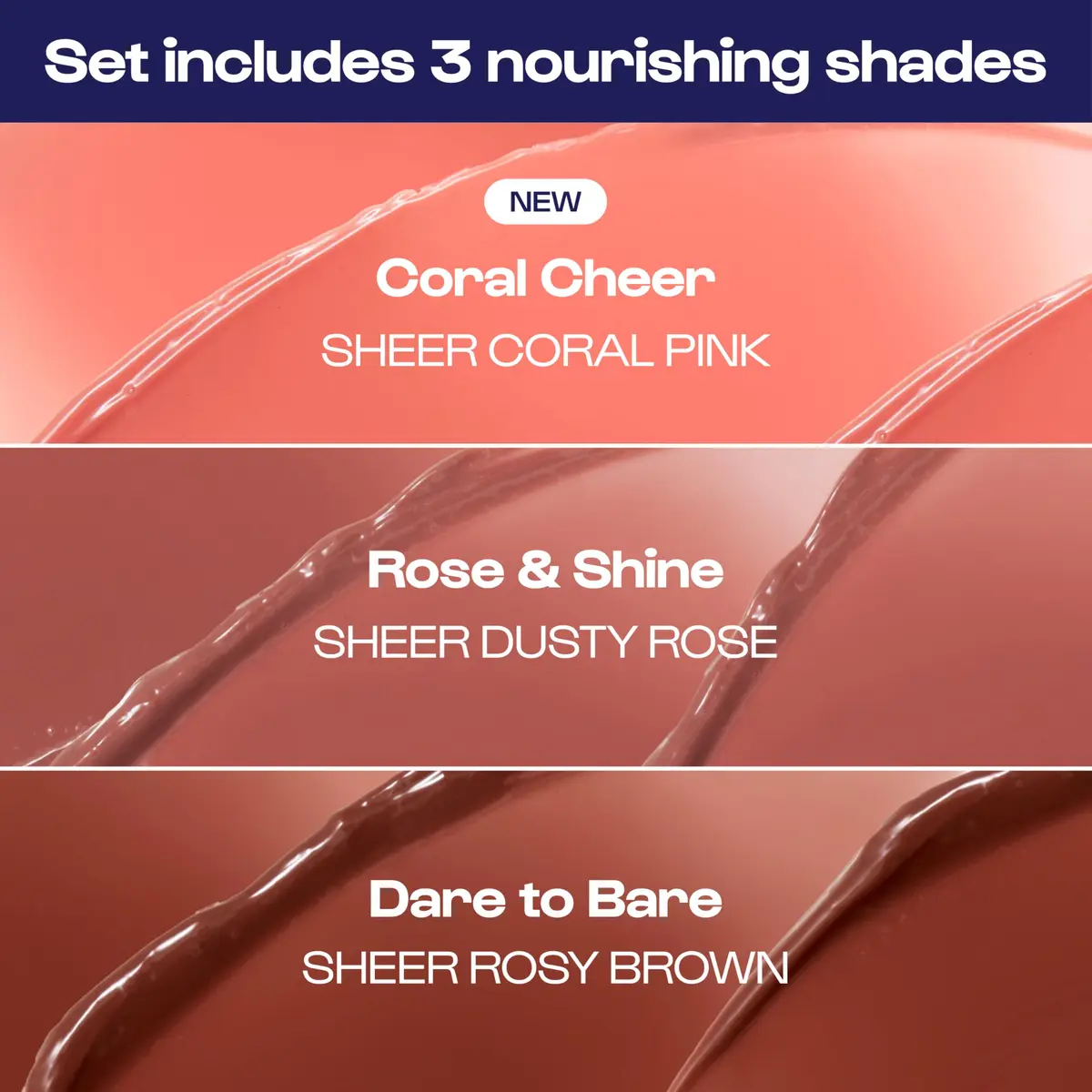 ALLEYOOP Lip Goals Glossy Balm 3-Piece Set | Hydrating, Sheer Plumping Shine for Women - view 3